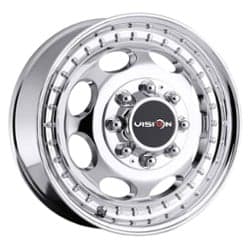 Vision 181 Hauler Duallie Front 19.5x6.75 8x165.1 102 ET 124.5 CB Chrome