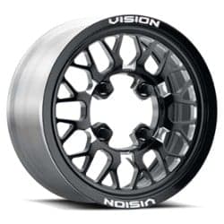 Vision 346 Storm ATV 15x7 4x136 38 ET 110.5 CB Black Milled