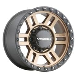 Vision 354 Manx2 17x9 5x150 12 ET 110.2 CB Satin Bronze W/ Satin Black Lip SS Bolts