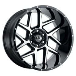 Vision 360 Sliver 24x12 5x127 -51 ET 78.1 CB Gloss Black Machined Face