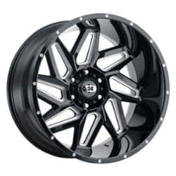 Vision 361 Spyder 22x14 6x139.7 -76 ET 106.2 CB Gloss Black Milled Spokes