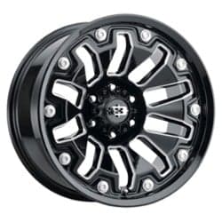 Vision 362 Armor 18x9 5x127 -12 ET 78.1 CB Gloss Black Milled Spokes