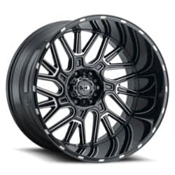 Vision 404 Brawl 22x14 6x139.7 -76 ET 106.2 CB Gloss Black Milled Spoke