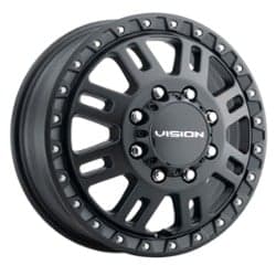 Vision 408 Manx2 Front 17x6.5 8x210 121 ET 154.2 CB Satin Black