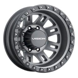 Vision 408 Manx2 Rear 17x6.5 8x210 -143 ET 154.2 CB Satin Gray/Black Lip Ring