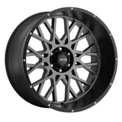 Vision 412 Rocker 18x9 8x180 12 ET 124.2 CB Anthracite with Satin Black Lip