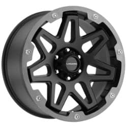 Vision 416 Se7en 18x9 5x127 12 ET 78.1 CB Satin Black/Gray Ring Milled Spoke