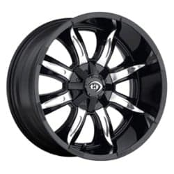 Vision 423 Manic 18x9 8x180 12 ET 124.2 CB Gloss Black Machined Face