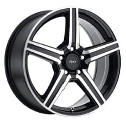 Voxx Como 16x7 5x108/5x114.3 40 ET 73.1 CB Gloss Black Mach Face