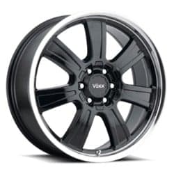 Voxx Turin 20x8.5 6x120/6x139.7 39 ET 78.1 CB Gloss Black Mirror Machined Lip