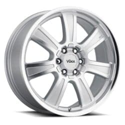 Voxx Turin 17x8.5 6x127/6x135 39 ET 87.1 CB Silver Mirror Machined Face and Lip