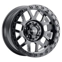 Weld Off-Road Cinch Beadlock W902 17x9 6x135/6x139.7 -12 ET 106.1 CB Gloss Black Milled / Black Ring