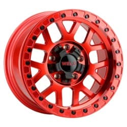 Weld Off-Road Cinch Beadlock W905 17x9 6x135/6x139.7 -12 ET 106.1 CB Candy Red / Red Ring