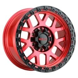 Weld Off-Road Cinch W133 17x9 5x114.3/5x127 0 ET 78.1 CB Candy Red / Satin Black