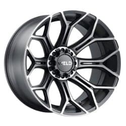 Weld Off-Road Gradient W112 22x12 6x135/6x139.7 -44 ET 106.1 CB Satin Black Machined DDT