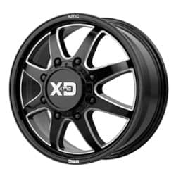 XD Series XD845 Pike Dually Front 20x8.25 8x210 105 ET 154.3 CB Gloss Black Milled