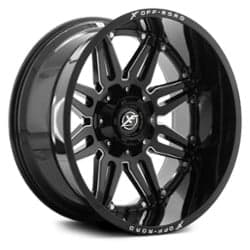 XF Off-Road XF-204 24x14 Blank 5 Lug/Blank 6 Lug/Blank 8 Lug -76 ET 125.2 CB Gloss Black Milled