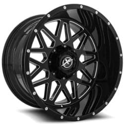 XF Off-Road XF-211 24x14 Blank 5 Lug/Blank 6 Lug/Blank 8 Lug -76 ET 125.2 CB Gloss Black Milled