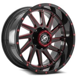 XF Off-Road XF-216 20x10 5x139.7/5x150 -24 ET 110.3 CB Gloss Black Red Milled