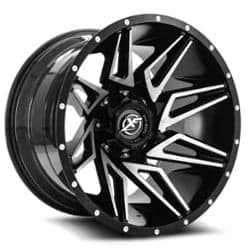 XF Off-Road XF-218 20x9 6x135/6x139.7 12 ET 108 CB Gloss Black Machined Milled Dots