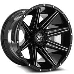 XF Off-Road XF-220 17x9 5x127/5x139.7 12 ET 87.1 CB Gloss Black Milled