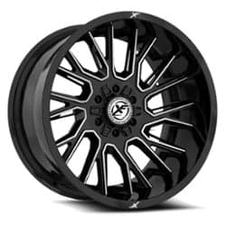 XF Off-Road XF-230 22x12 Blank 6 Lug -44 ET 125.2 CB Gloss Black Milled