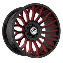 XF Off-Road XF-237 26x12 Blank 6 Lug -44 ET 125.2 CB Gloss Black Red Milled