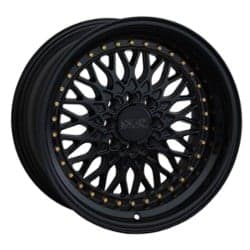 XXR 536 15x8 4x100/4x114.3 20 ET 73.1 CB Black / Gold Rivets