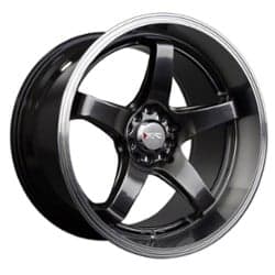 XXR 555 17x8 5x100/5x114.3 35 ET 73.1 CB Chromium Black / Machined Lip