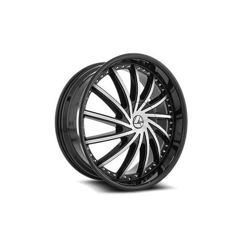 Azara AZA 517 20x8.5 5x114.3/5x120 35 ET 74.1 CB Gloss Black Machined (AZA517208551143120+35BM)