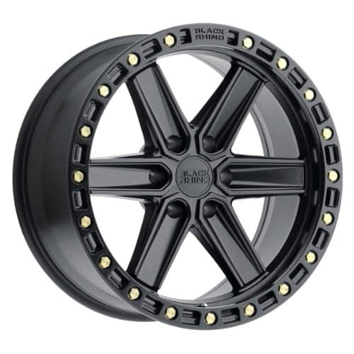 Black Rhino Henderson 20x9.5 6x139.7 -18 ET 112.1 CB Matte Black W/Brass Bolts (2095HDS-86140B12)