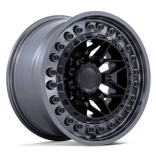 Black Rhino Alpha 17x9 5x127 -12 ET 71.5 CB Matte Black w/Gunmetal Lip (BR008MA17905012N)