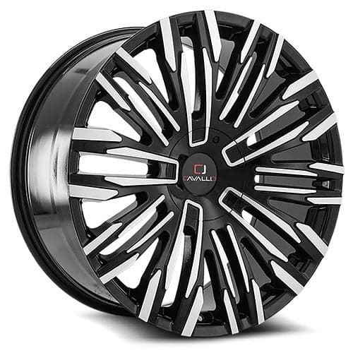 Cavallo CLV-28 22x9.5 5x115/5x120 15 ET 74.1 CB Gloss Black Machined (CLV2822955115120+15BM)