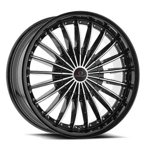 Cavallo CLV-32 22x8.5 5x110/5x114.3 38 ET 74.1 CB Gloss Black Machined (CLV32228551101143+38BM)