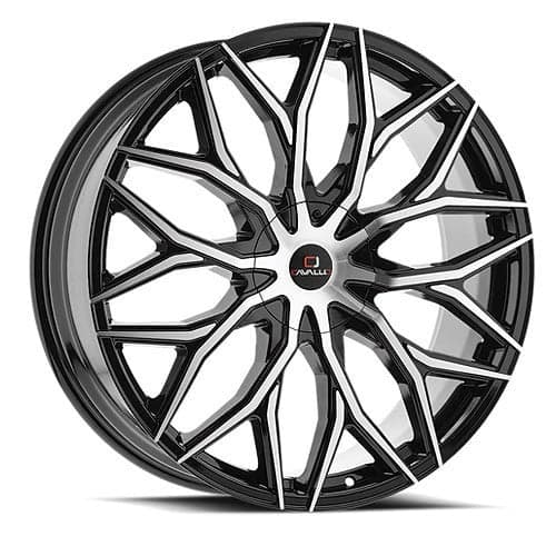 Cavallo CLV-37 24x9 5x115/5x120 18 ET 78.1 CB Gloss Black Machined (CLV3724905115120+18BM)