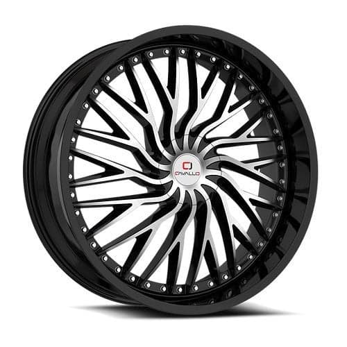 Cavallo CLV-43 20x8.5 5x114.3/5x120 35 ET 74.1 CB Gloss Black Machined (CLV43208551143120+35BM)