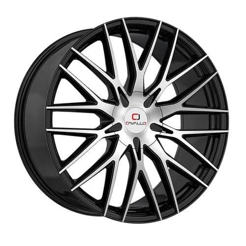 Cavallo CLV-45 24x9 5x115/5x120 18 ET 78.1 CB Gloss Black Machined (CLV4524905115120+18BM)