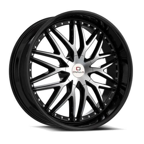 Cavallo CLV-46 22x8.5 5x114.3/5x120 38 ET 74.1 CB Gloss Black Machined (CLV46228551143120+38BM)