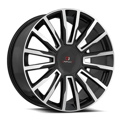 Cavallo CLV-47 24x9 5x115/5x120 18 ET 78.1 CB Gloss Black Machined (CLV4724905115120+18BM)