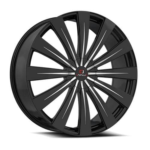 Cavallo CLV-49 22x8.5 5x114.3/5x120 38 ET 74.1 CB Gloss Black Machined (CLV49228551143120+38BM)