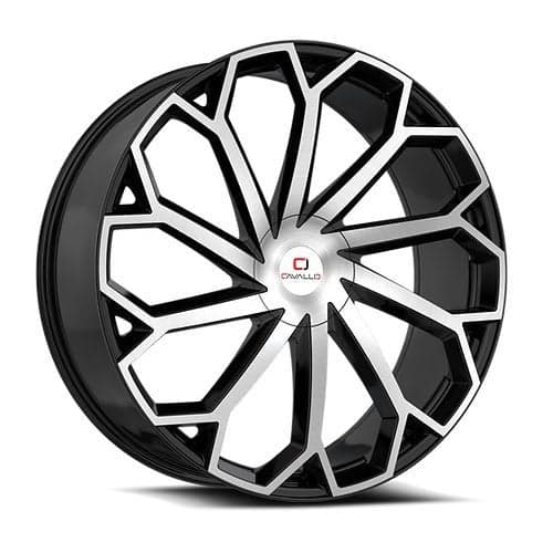 Cavallo CLV-51 22x8.5 5x112/5x114.3 38 ET 74.1 CB Gloss Black Machined (CLV51228551121143+38BM)