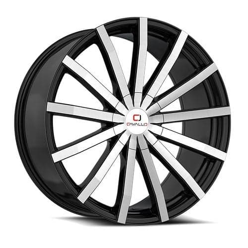 Cavallo CLV-52 22x8.5 5x112/5x114.3 38 ET 74.1 CB Gloss Black Machined (CLV52228551121143+38BM)