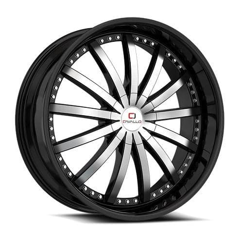 Cavallo CLV-53 24x9 5x115/5x120 18 ET 78.1 CB Gloss Black Machined (CLV5324905115120+18BM)