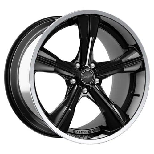 Carroll Shelby CS 11 20x9.5 5x114.3 40 ET 70.7 CB Black w/Polished Lip (CS11-295530-B)