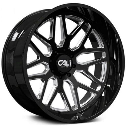 Cali Off-Road Invader 9115 26x14 6x135 -76 ET 87.1 CB Gloss Black/Milled Spokes (9115-26436BM)