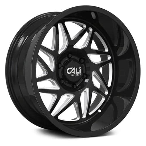 Cali Off-Road Gemini 9112 20x12 6x135 -51 ET 87.1 CB Gloss Black/Milled Spokes (9112-2236BM)