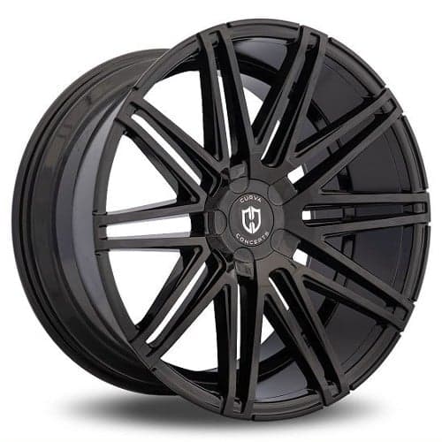 Curva C48 22x9 Blank 6 Lug 40 ET 71.5 CB Gloss Black (C48-2290BLNK4071160BLK)