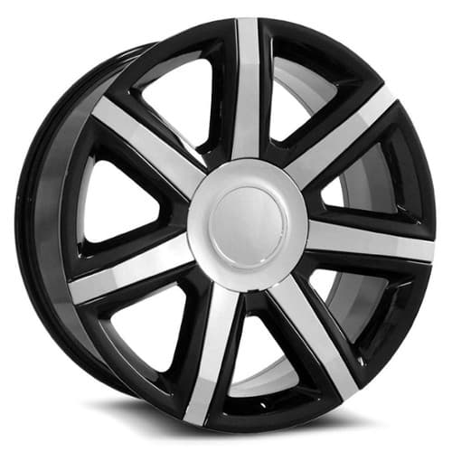 O.E. Revolution D-05 22x9 6x139.7 31 ET 78.1 CB Black w/ Chrome Inserts (D052290655+31GB)