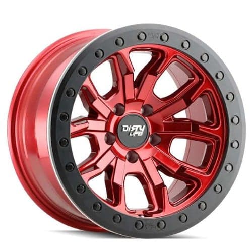 Dirty Life 9303 DT-1 17x9 6x135 -38 ET 87.1 CB Simulated Beadlock Red (9303-7936R38)