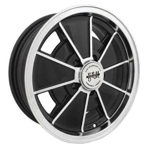 Empi VW BRM 5-Lug 15x5 14 ET 73 CB Gloss Black/Polished Lip/Spokes (00-9676-0)